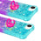 For iPhone 17e / 16e TPU Case with Kickstand Gradiant Quicksand Shockproof Cover - Sky Blue+Purple - 4