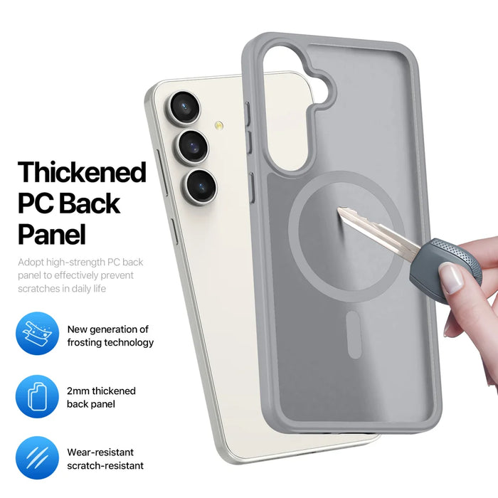 DUX DUCIS For Samsung Galaxy S25 FE Case  Yind Series PC+TPU Phone Cover Magnetic Case - Grey - 6