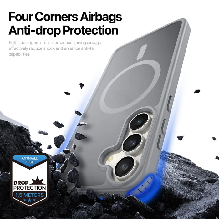 DUX DUCIS For Samsung Galaxy S25 FE Case  Yind Series PC+TPU Phone Cover Magnetic Case - Grey - 7