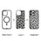 CASEEVO For iPhone 14 Pro Case Compatible with MagSafe TPU Acrylic Phone Cover with Detachable Leopard Backplate - Black / White - 5