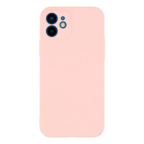 For iPhone 12 Case Skin-Touch Rubberized Hard PC Phone Cover - Pink - 1