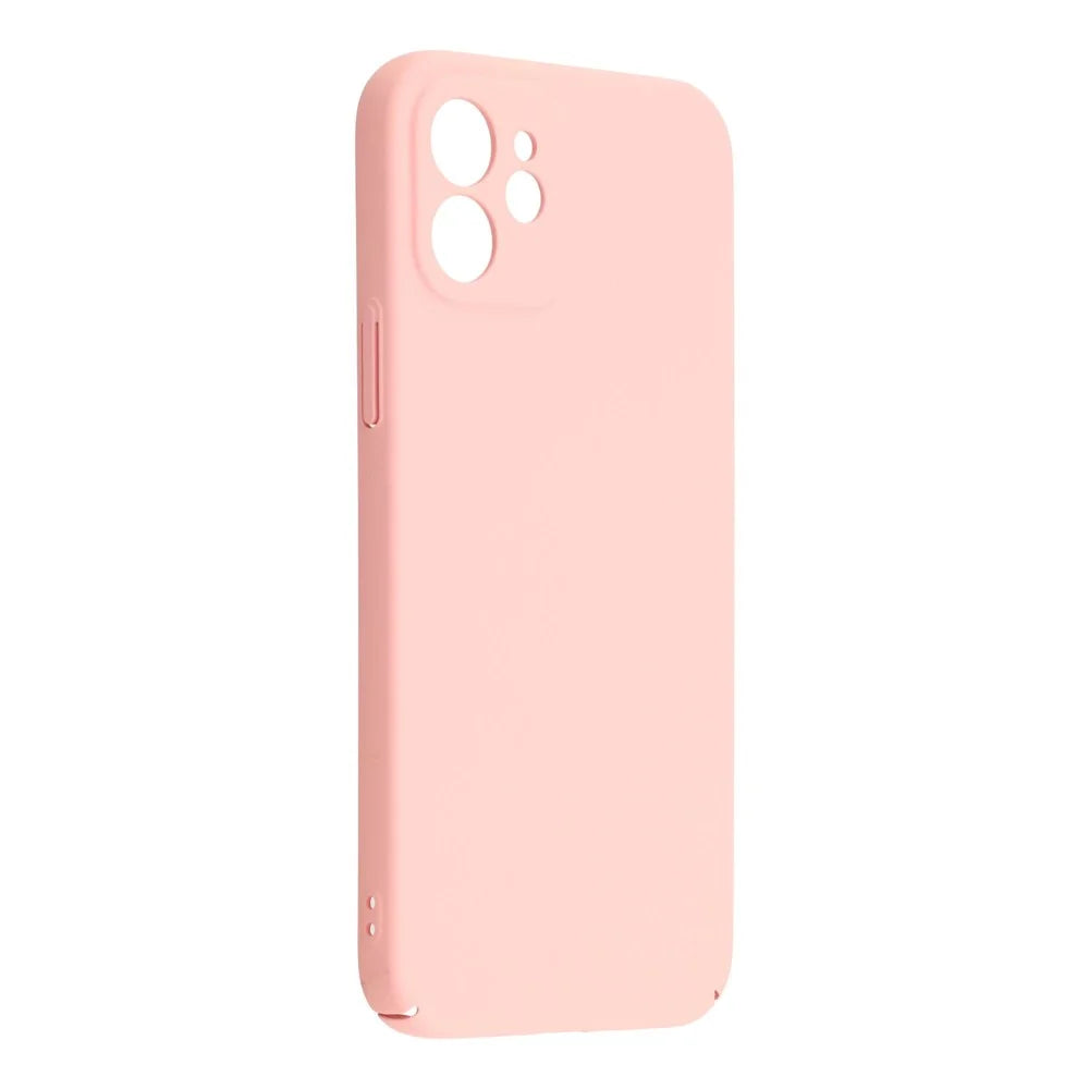For iPhone 12 Case Skin-Touch Rubberized Hard PC Phone Cover - Pink - 3