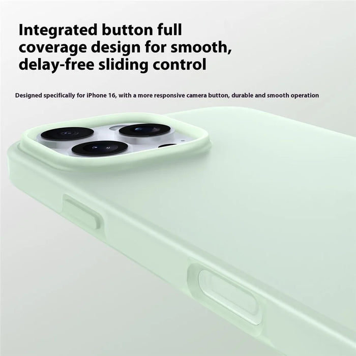 For iPhone 16 Pro Case Heat Dissipation Ice-Transparent Liquid Silicone + PC Phone Cover - Green - 2