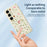 For Samsung Galaxy S25+ Case Small Flower Leaves Pattern Printing Straight Edge TPU Phone Back Cover - Beige - 3