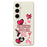 For Samsung Galaxy S25+ Case Pink Elements Pattern Printing Straight Edge TPU Phone Back Cover - Beige - 1