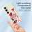 For Samsung Galaxy S25+ Case Pink Elements Pattern Printing Straight Edge TPU Phone Back Cover - Beige - 3