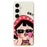 For Samsung Galaxy S25+ Case Cute Kid Pattern Printing Straight Edge TPU Phone Back Cover - Beige - 1