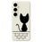 For Samsung Galaxy S25+ Case Black Cat on the Wall Pattern Printing Straight Edge TPU Phone Back Cover - Beige - 1