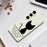 For Samsung Galaxy S25+ Case Black Cat on the Wall Pattern Printing Straight Edge TPU Phone Back Cover - Beige - 6