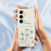 For Samsung Galaxy S25+ Case Sketch Flowers Pattern Printing Straight Edge TPU Phone Back Cover - Beige - 4