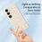 For Samsung Galaxy S25+ Case Pink Small Flowers Pattern Printing Straight Edge TPU Phone Back Cover - Beige - 3