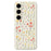 For Samsung Galaxy S25+ Case Flowers and Grass Pattern Printing Straight Edge TPU Phone Back Cover - Beige - 1