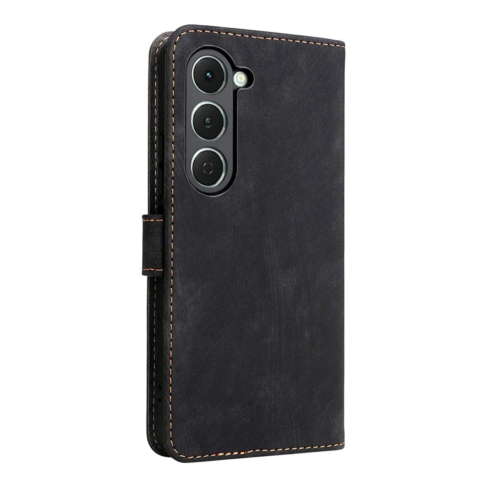 For TECNO Spark 40 Pro 4G KM6 Case Wallet RFID Blocking PU Leather Phone Cover Stand with Strap - Black - 7