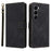 For Infinix Hot 60 Pro 4G X6885 Case Wallet RFID Blocking PU Leather Phone Cover Stand with Strap - Black - 1