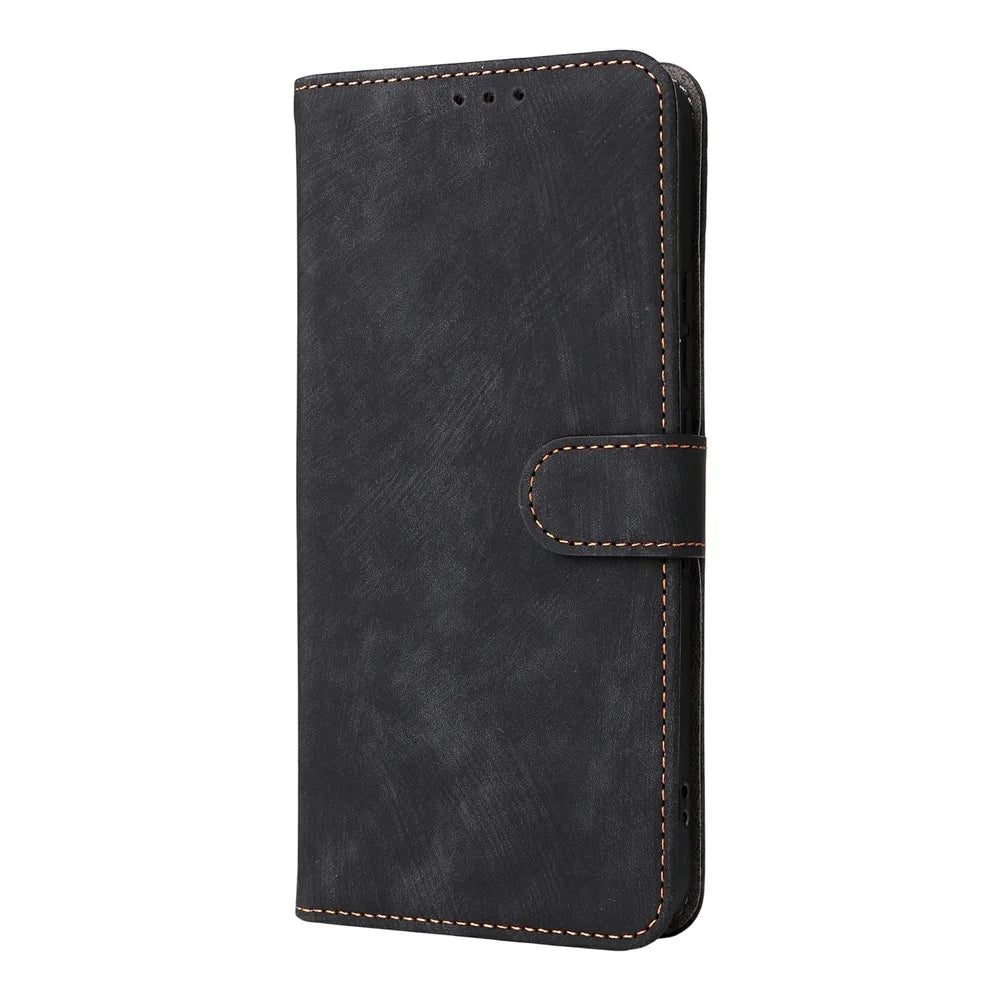 For Infinix Hot 60 Pro 4G X6885 Case Wallet RFID Blocking PU Leather Phone Cover Stand with Strap - Black - 6