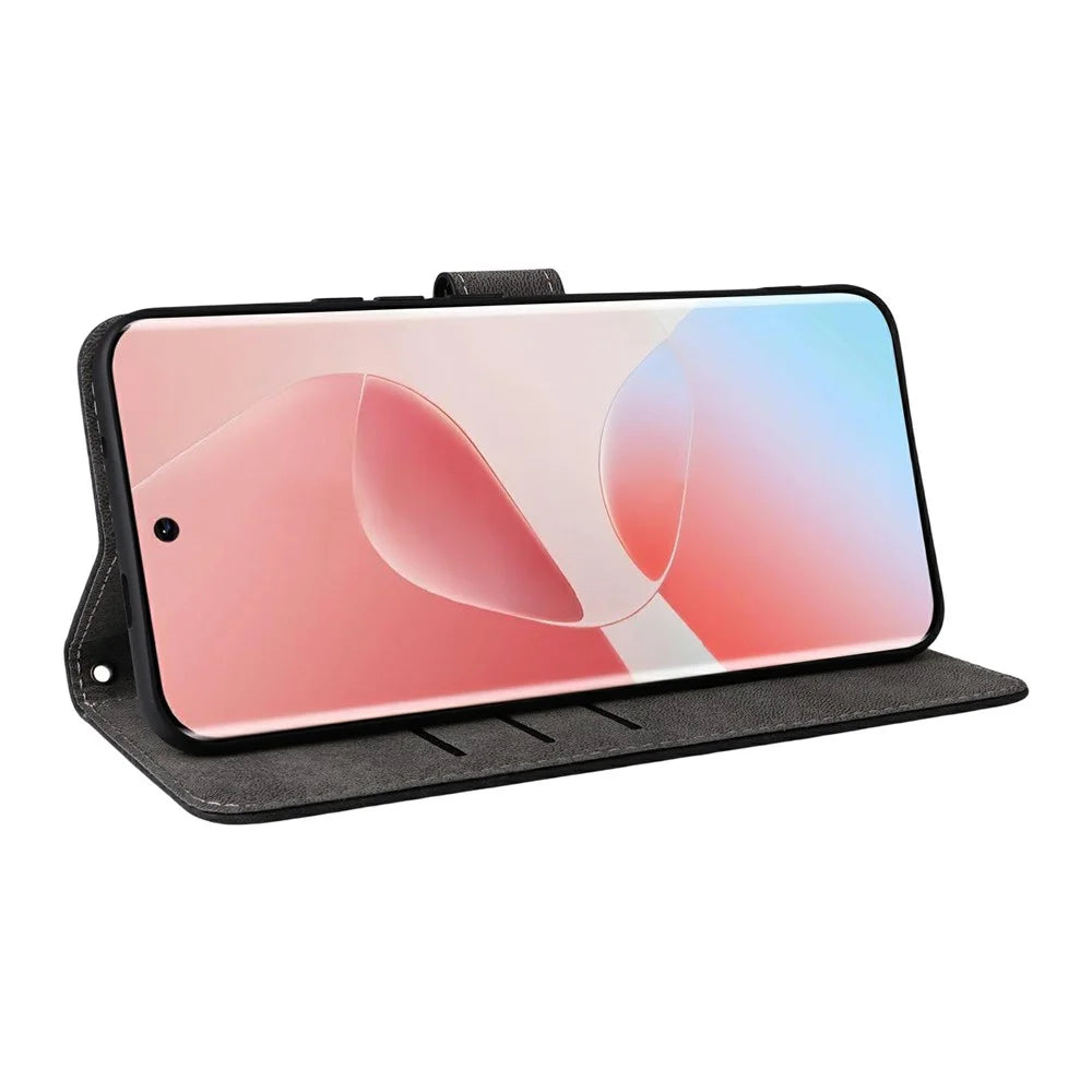 For Infinix Hot 60 Pro+ 4G X6886 Case Wallet RFID Blocking PU Leather Phone Cover Stand with Strap - Black - 3