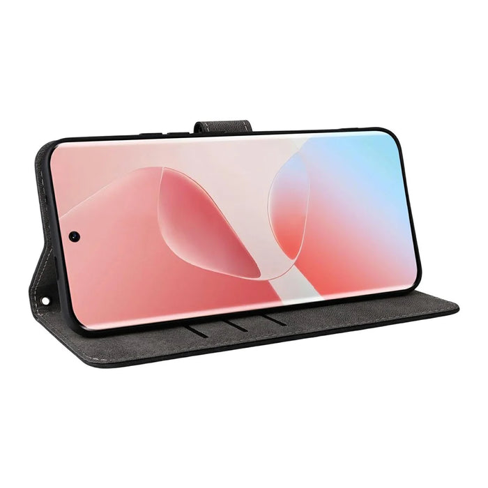 For Infinix Hot 60 Pro+ 4G X6886 Case Wallet RFID Blocking PU Leather Phone Cover Stand with Strap - Black - 3