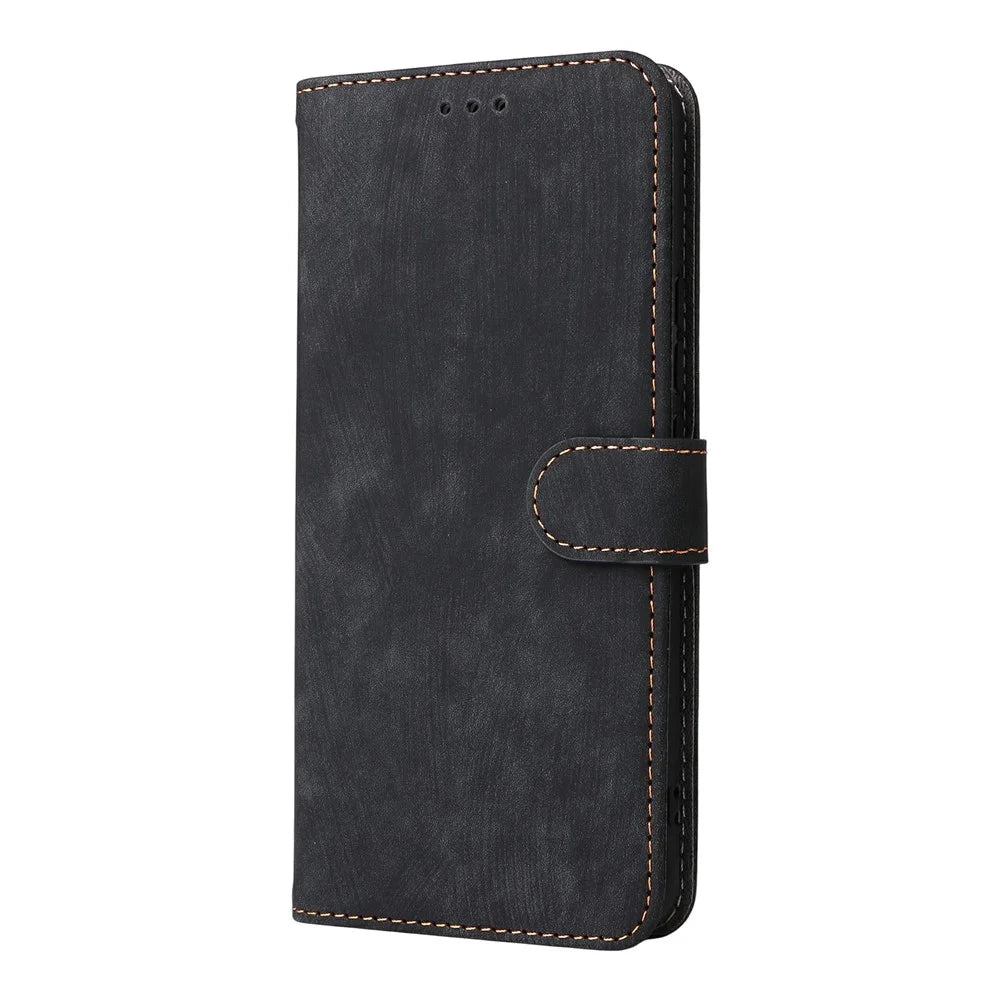 For Infinix Hot 60 Pro+ 4G X6886 Case Wallet RFID Blocking PU Leather Phone Cover Stand with Strap - Black - 6