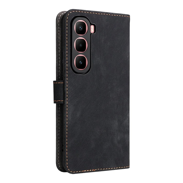 For Infinix Hot 60 Pro+ 4G X6886 Case Wallet RFID Blocking PU Leather Phone Cover Stand with Strap - Black - 7