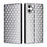 For Samsung Galaxy A08 5G / A08 4G / A07 4G Case Wallet Rhombus Imprint Leather Phone Cover - Silver - 1