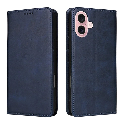 For iPhone 17 Case RFID Blocking PU Leather Phone Wallet Cover - Blue - 1