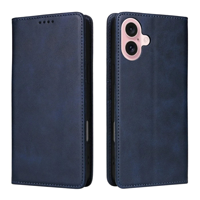 For iPhone 17 Case RFID Blocking PU Leather Phone Wallet Cover - Blue - 1