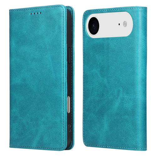 For iPhone Air Case RFID Blocking PU Leather Phone Wallet Cover - Peacock Blue - 1
