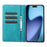 For iPhone 18 Pro Max / 17 Pro Max Case RFID Blocking PU Leather Phone Wallet Cover - Peacock Blue - 2
