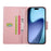 For iPhone 18 Pro / 17 Pro Case Zipper Wallet Rivet Decor Leather Phone Cover with Wrist Strap - Rose Gold - 2