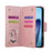 For iPhone 18 Pro / 17 Pro Case Zipper Wallet Rivet Decor Leather Phone Cover with Wrist Strap - Rose Gold - 3