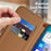 For iPhone 17 Case Compatible with MagSafe RFID Blocking Card Holder Leather Phone Cover - Brown - 3