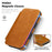 For iPhone 17 Case Compatible with MagSafe RFID Blocking Card Holder Leather Phone Cover - Brown - 5