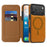 For iPhone 17 Pro Case Compatible with MagSafe RFID Blocking Card Holder Leather Phone Cover - Brown - 2