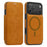 For iPhone 17 Pro Max Case Compatible with MagSafe RFID Blocking Card Holder Leather Phone Cover - Brown - 1