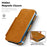 For iPhone 17 Pro Max Case Compatible with MagSafe RFID Blocking Card Holder Leather Phone Cover - Brown - 5