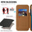 For iPhone 17 Pro Max Case Compatible with MagSafe RFID Blocking Card Holder Leather Phone Cover - Brown - 6