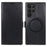 For Samsung Galaxy S23 Ultra Magnetic Case Wallet Stand Leather Flip Phone Cover - Black - 1