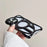 For iPhone 16 Pro Case Compatible with MagSafe Frameless Electroplated Hollow Design TPU Phone Cover - Black - 5