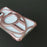 For iPhone 16 Pro Matte Case Compatible with MagSafe Frameless Electroplated Hollow Design TPU Phone Cover - Pink - 5