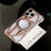 For iPhone 16 Pro Matte Case Compatible with MagSafe Frameless Electroplated Hollow Design TPU Phone Cover - Pink - 7