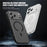 IPAKY For iPhone 17 Pro Magnetic Case Shockproof PC + TPU Matte Phone Cover - Blue - 2