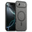 IPAKY For iPhone Air Magnetic Case Shockproof PC + TPU Matte Phone Cover - Black - 1