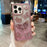 For iPhone 15 Pro Case Rhinestone Butterfly Decor Soft TPU Phone Cover - Pink - 2
