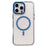 For iPhone 16 Pro Clear Case TPU + Acrylic Glitter Phone Cover Compatible with MagSafe - Blue - 1
