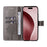 For iPhone 16 Pro Phone Case with Stand Cat Tree Pattern Leather Wallet Mobile Cover - Grey - 2