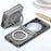 For Samsung Galaxy Z Flip5 5G Case with Magnetic Kickstand Spring Hinge PC Folding Phone Cover - Transparent - 7