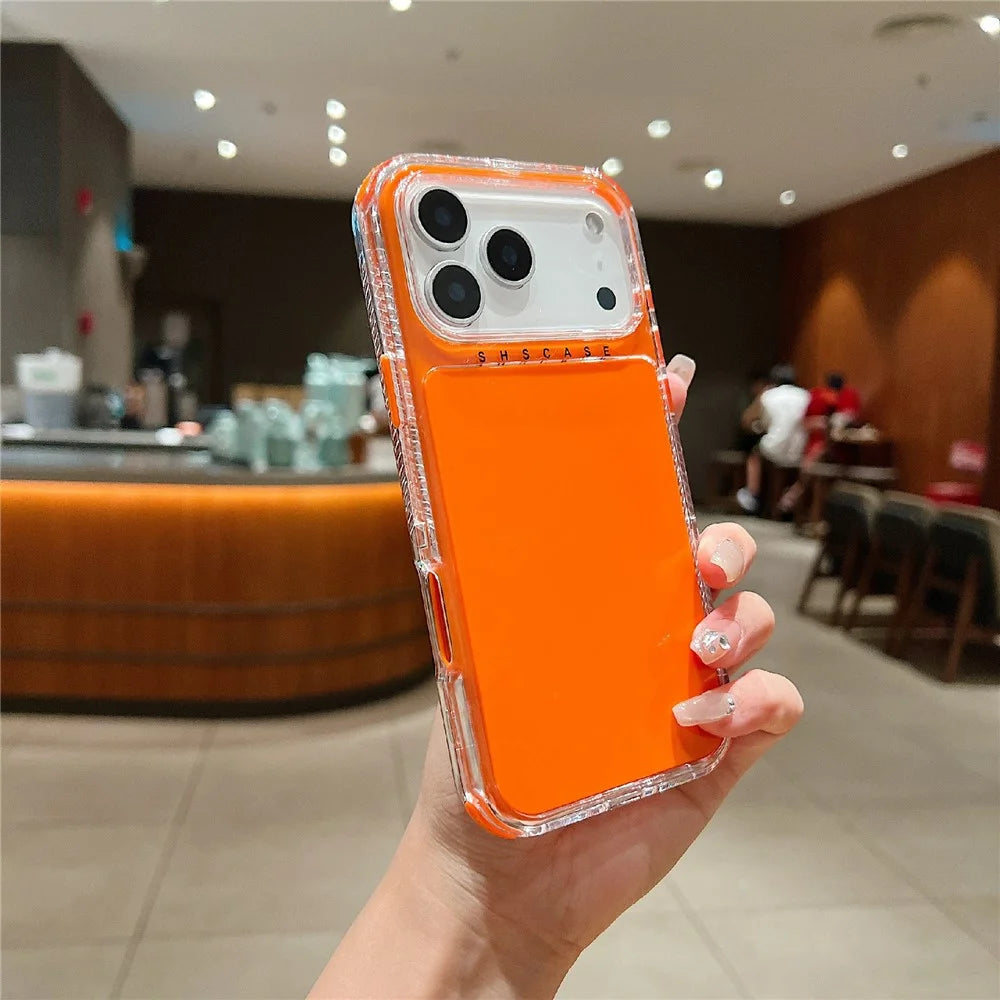 For iPhone 18 Pro Max / 17 Pro Max Case 3-in-1 Drop-Proof PC + TPU Phone Cover - Orange - 1