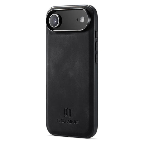 DG.MING For iPhone Air Case PU Leather Covered PC + TPU Hybrid Phone Shell - Black - 1