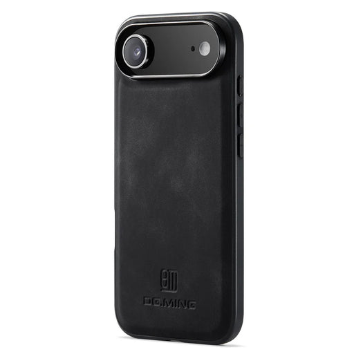 DG.MING For iPhone Air Case PU Leather Covered PC + TPU Hybrid Phone Shell - Black - 1