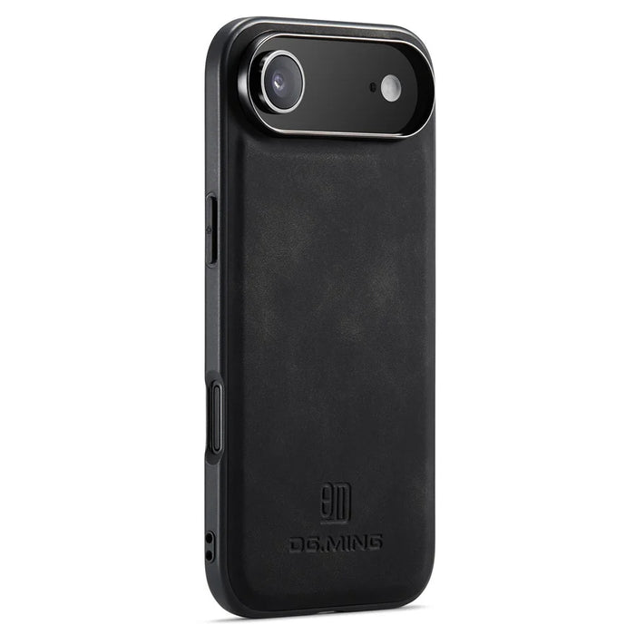 DG.MING For iPhone Air Case PU Leather Covered PC + TPU Hybrid Phone Shell - Black - 3